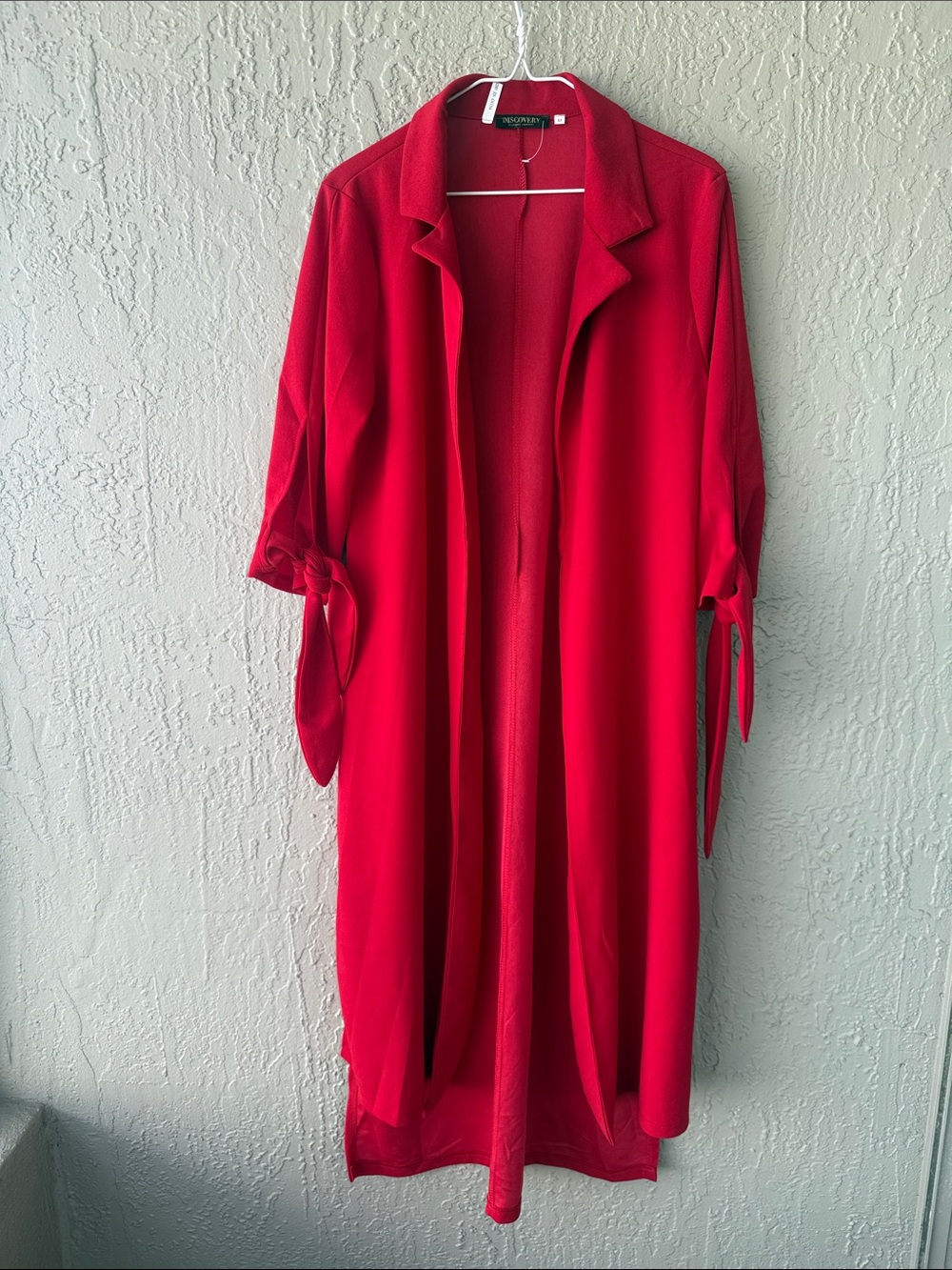 Discovery Red Long Open-Front Camisole Cover-Up